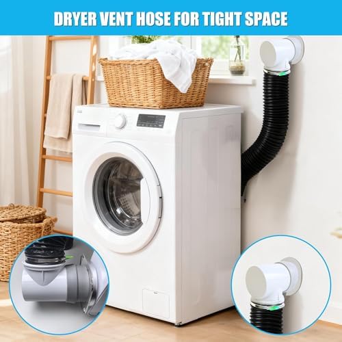 Upgrade Dryer Vent Hose for Tight Space, Dryer Vent Hose Kit, 90 Degree Dryer - Image 2