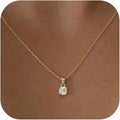 Valentines Day Gifts for Women Her - Dainty Necklaces for Women Cute Station Choker Simulated Diamond Necklace Simple Layering CZ Necklace Trendy Jewelry Gifts