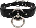 Lookook Fashion O-Ring Faux Leather Choker Necklaces Collar For Womens