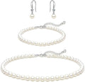 Zeffy Pearl Necklace 4MM/6MM/8MM Dainty Round Imitation Pearl Choker Necklace Wedding Pearl Necklace Delicate Jewelry for Women Simple Bridesmaid Jewelry Gifts
