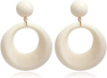 70s Earrings Retro White Acrylic Hoop Earrings 70s Accessories for Women 70s Jewelry Disco Outfits for Women