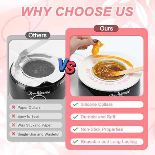2 PCS Reusable Silicone Wax Collars Fits Most 14 Oz Wax Pot Liner Collar Clean - Image 4