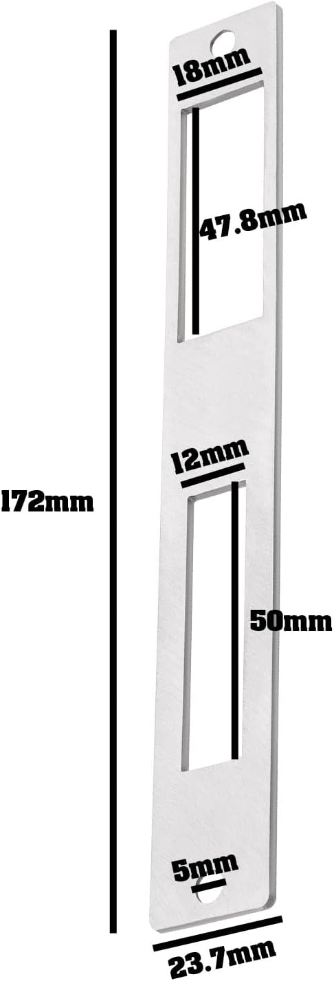 1Pc Door Flat Strike Plate Stainless Steel Plate 172mm x 23.7mm - Image 4