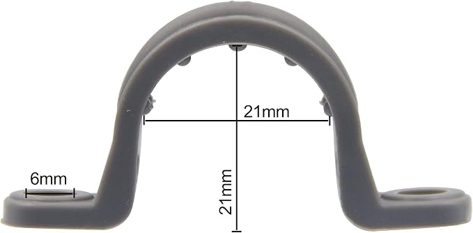 ISPINNER 12pcs 1/2 Inch PVC Pipe Straps, 2 Holes Plastic Conduit Strap - Image 2