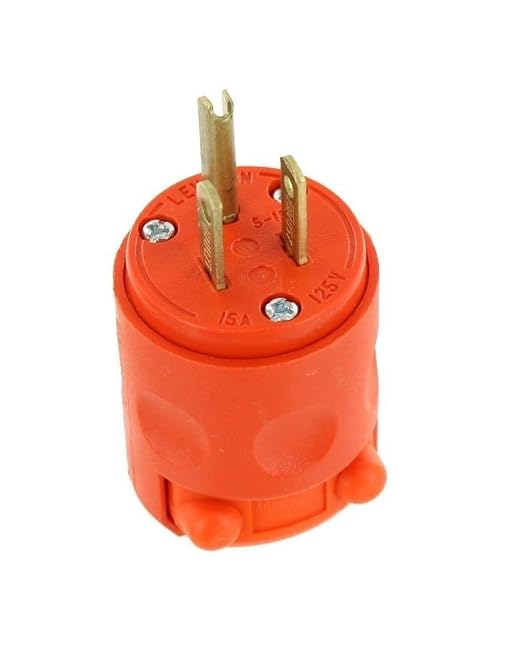 15a Orange Grd Cord Plug by Leviton