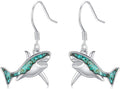 Ocean Earrings 925 Sterling Silver Turquoise Sea Animal Dangle Drop Earrings Beach Themed Jewelry Gifts for Women Girls