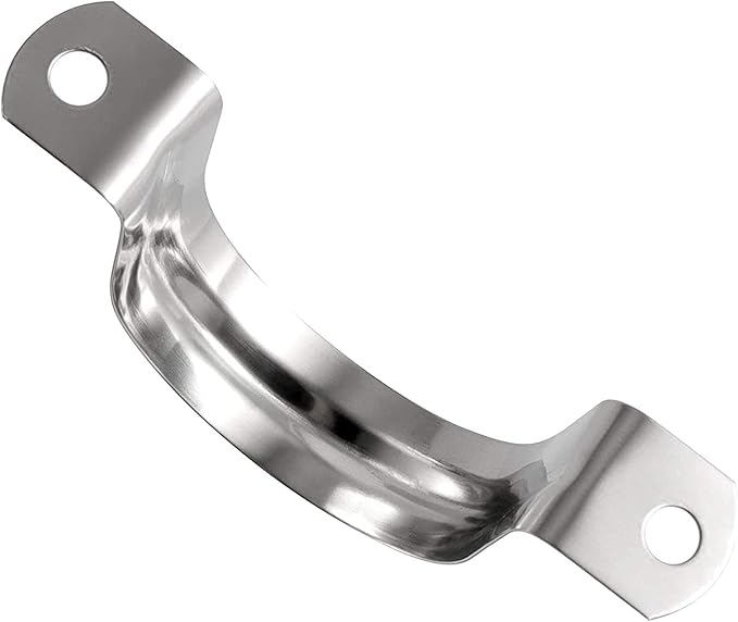 10 Pcs 3inch Rigid Pipe Strap, Two Hole Stainless Steel Strap U Bracket - Image 3