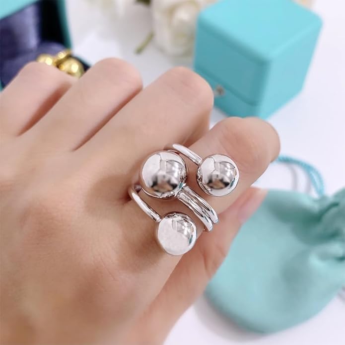 Sora Tuki Rings for Women Chunky Rings Set Adjustable Stackable Ring for Women Bold Thick Statement Ring Trendy Chunky Jewelry