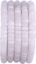 Natural White Agate Spacer Beads Caps Loose Semi Gemstone for Beading Jewelry Making 6mmx3mm 38cm
