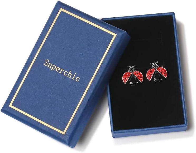 Superchic Ladybug Pendant Necklace Cute Cubic Zirconia with floating Crystals for Women Halloween Party Birthday Gifts