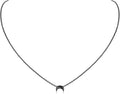 ChicSilver Personalized 925 Sterling Silver Dainty Small Heart/Star/Moon/Dot/Triangle Pendant Necklace for Women, Silver/Gold/Rose Gold/Black (with Gift Box)