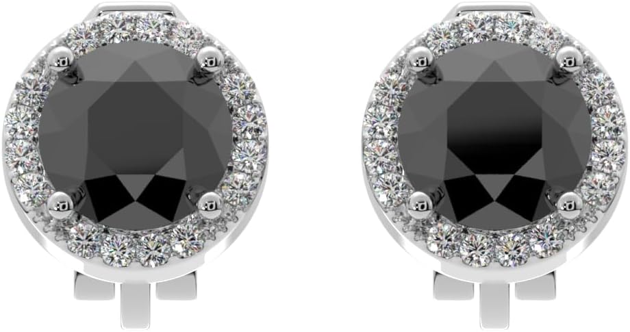 Aloha Earrings Round Halo Crystal Clip On Stud Earrings