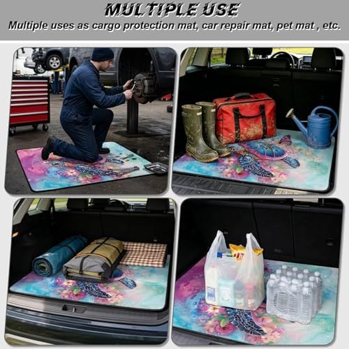 Pink Marble Sea Turtle Heavy Duty Trunk Mat 29"x39" - Image 3
