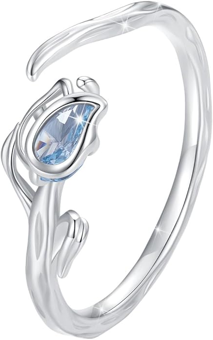 WOSTU Animal Open Adjustable Ring Playful Cat Dachshund Snake Koi Fish Hummingbird Bat Heart Feather Stacking Ring for Women, Sterling Silver Plated Pet Memorial Jewelry Gift for Cat Lovers