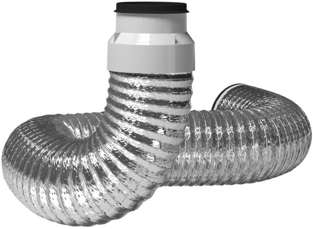 Imperial 2 ft. L X 4 in. D Silver/White Aluminum/Plastic Semi-Rigid Dryer Vent by Imperial