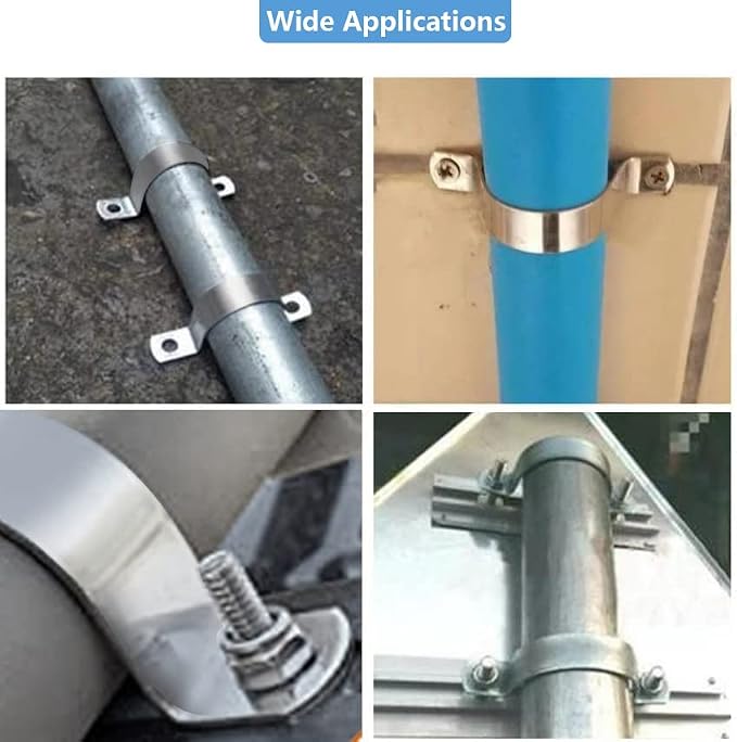 U-Pipe Strap Clamp, Stainless Steel-304, Rigid U-Bracket, Pipe Hanger Fastener - Image 6