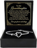 To My Granddaughter - Infinity Heart Bracelet Gift with Meaningful Card, Granddaughter Gifts from Grandma & Grandpa, Elegant Silver Jewelry for Birthday, Graduation, Christmas.