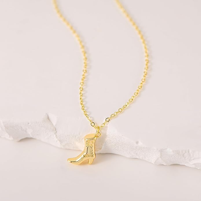 14K Gold Plated Dainty Pendant Butterfly Bead Boot Bee Baseball Flower Compass Airplane Heart Hummingbird Tree Necklace Simple Jewelry Gift for Women