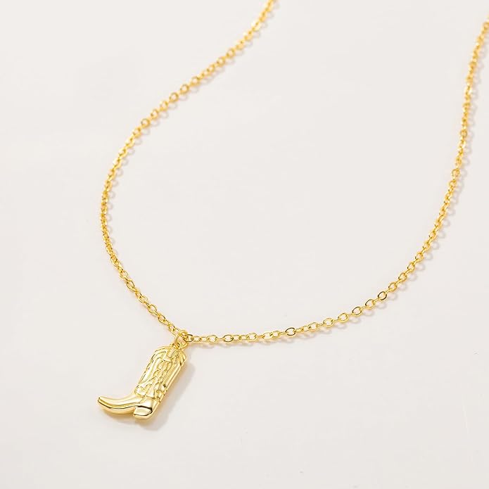 14K Gold Plated Dainty Pendant Butterfly Bead Boot Bee Baseball Flower Compass Airplane Heart Hummingbird Tree Necklace Simple Jewelry Gift for Women