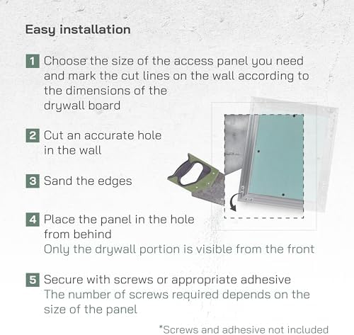 Vent Systems 6" x 6" Inch Aluminum Drywall Access Panel – Recessed Metal Square - Image 4