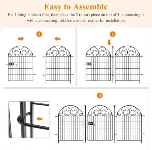 Getlay Garden Fencing 36 Inch High, 22 Panels Total Length 48 Ft Dog Fence - Image 4