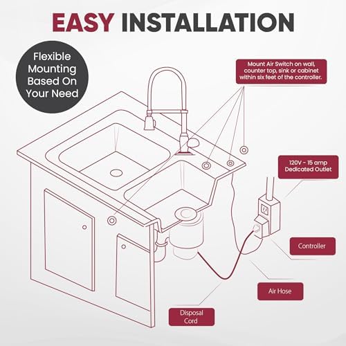 Westbrass ASB-B3-05 Sink Top Waste Disposal Replacement Air Switch Trim Only - Image 5