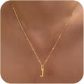 Valentines Gifts for Her Women - Initial Necklaces for Women Dainty 14k Gold Plated A-Z Letter Pendant Name Necklaces Cute Charm Choker Fashion Accessories Non Tarnish Trendy Jewelry Gift