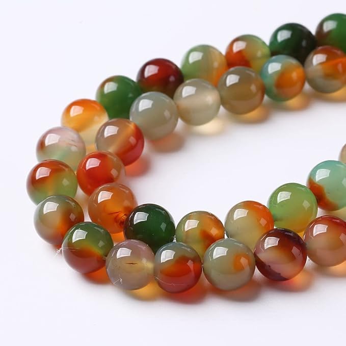 10mm 36pcs Natural Peacock Agates Beads for Jewelry Making Semi Precious Loose Gemstones Beads DIY Bracelet Necklace 15" 1 Strand