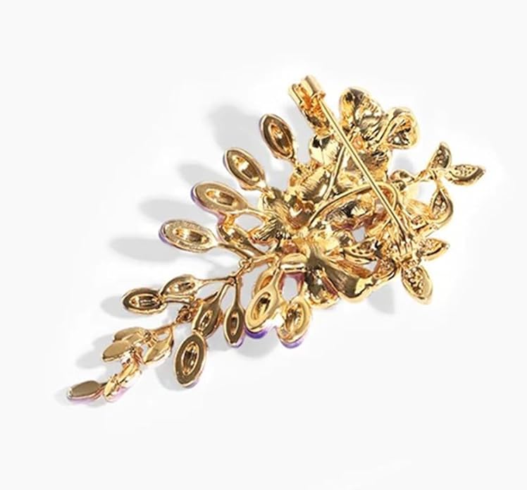 Brooch Pin - Gold Plated | Ideal Gift for Mom & Wife on Thanksgiving Day, Birthdays & Weddings