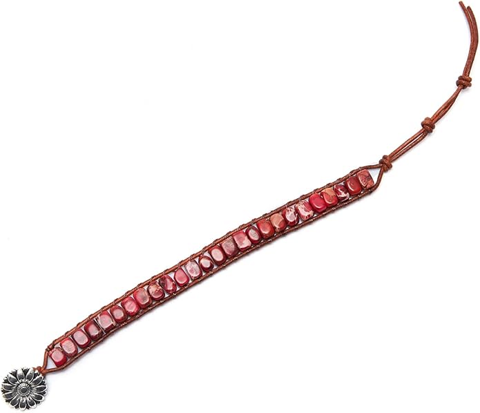 ZOSOJONA 7 Chakra Bracelet Bohemian Handmade Leather Wrap Healing Protection Natural Stone Yoga Beaded Bracelets Boho Friendship Jewelry