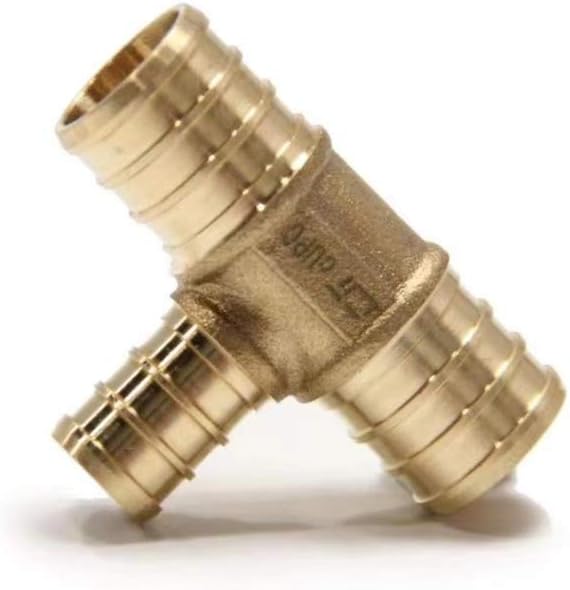 20PC EFIELD Barb Pex 3/4" x 3/4" x 1/2" Reducing Tee Brass Crimp Fittings | - Image 9