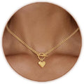 Cute Heart Necklace for Women Gold/Silver Plated Heart Pendant Choker Necklaces Tendy Love Heart Chain Necklace Dainty Gold/Silver Necklace Jewelry Gifts for Women