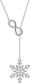 Long Necklace Sterling Silver Larait Bar Y Lariat Long Chain Drop Adjustable Necklace Gift for Her, 30"