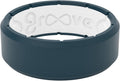 Groove Life Edge Silicone Ring - Breathable Rubber Wedding Rings for Men, Unique Design, Comfort Fit Ring