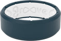 Groove Life Edge Silicone Ring - Breathable Rubber Wedding Rings for Men, Unique Design, Comfort Fit Ring