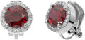Aloha Earrings Round Halo Crystal Clip On Stud Earrings