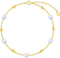 14K Gold Opal Anklet for Women Yellow Gold Turquoise Black Onyx Ankle Bracelet Foot Jewelry for Her, 8''-10''
