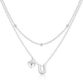 adoyi Valentines Day Gifts for Women Hers Dainty 14K Gold Plated Heart Initial Necklaces Layered Letter A-Z Pendant Necklace Stack Trendy Jewelry Birthday Valentines Day Gifts for Women Jewelry