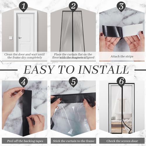 Amylove Zipper 60 x 102 Inch Dust Barrier Door Kit, 5 x 8.5 ft Construction - Image 4