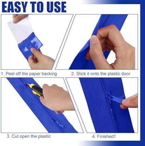 Tigeen 2 Roll Heavy Duty Zipper Door Dust Barriers 7 ft x 11 Inch - Image 7
