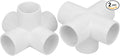 2Pack 1-1/4" Tee PVC Pipe Fitting 5 Way Elbow Connector Furniture Grade SCH40 by Lswteiz