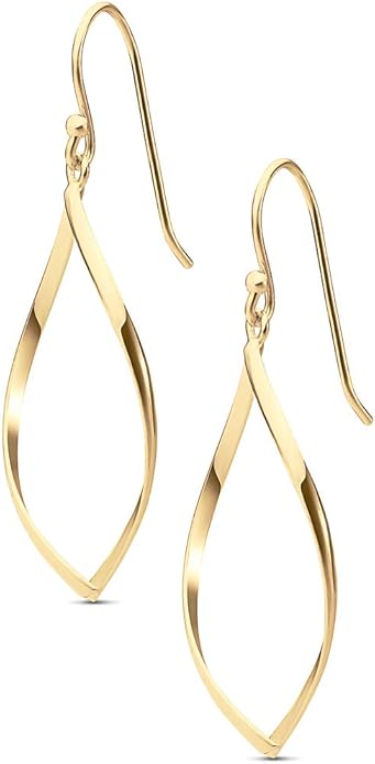 MILLA Teardrop Earrings - Designer Silver Statement Earrings or Gold Dangle Earrings for Women Trendy Upscale Dangly Earrings
