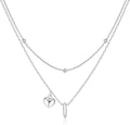 adoyi Valentines Day Gifts for Women Hers Dainty 14K Gold Plated Heart Initial Necklaces Layered Letter A-Z Pendant Necklace Stack Trendy Jewelry Birthday Valentines Day Gifts for Women Jewelry