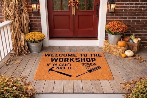 Welcome to The Workshop If Ya Can't Nail It Screw It, Funny Doormat, Handyman - Image 2
