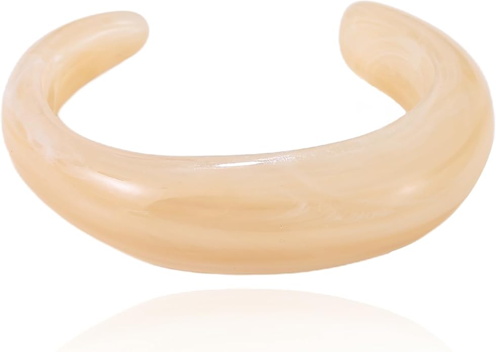 Chunky Acrylic Bracelet for Women,Vintage Candy Color Adjustable Bracelet Statement Irregular Geometry Wrist Bangle Classic Fashion Jewelry