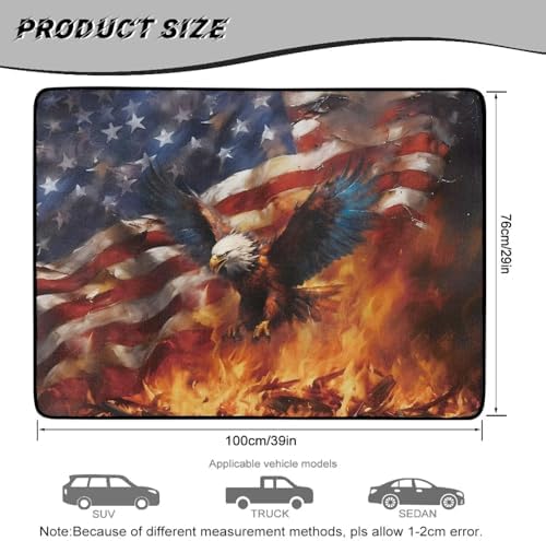 ELEQIN American Flag Eagle SUV Cargo Liner Trunk Mats - Image 7