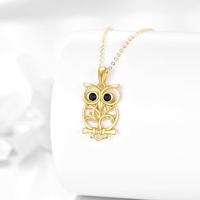 KECHO 14K Gold Animal Pendant Necklace - Dainty Zodiac & Pet Inspired Charm Necklace for Women - 16+1+1"