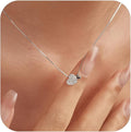 LOVECOM Valentines Gifts S925 Sterling Silver Heart Necklace for Women Dainty 14k Gold Plated CZ Infinity Double Cross Star Pendant Choker Necklaces Trendy Bead Chain Jewelry Gifts for Mom Daughter