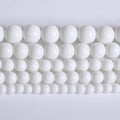 4mm 90pcs Natural White Porcelain Agates Stone Round Beads for Jewelry Making Spacer Loose Spacers Beads DIY Bracelets 15" Strand (White Porcelain Agate, 4mm)