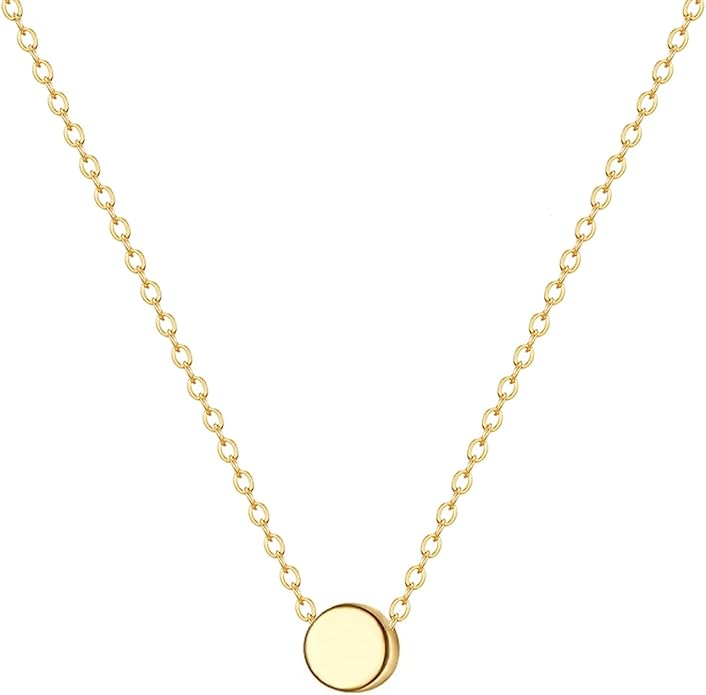 Zeffy Cute Heart Necklace 18k Gold/Silver Plated Tiny Heart Pendant Choker Necklaces Gold Love Heart Chain Necklace for Women Dainty Gold Jewelry Valentines Day Gifts for Women Girls Teen Girls